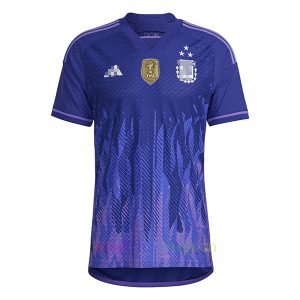 Camiseta Argentina 3 Estrellas Segunda Equipación 2022 Version Jugador