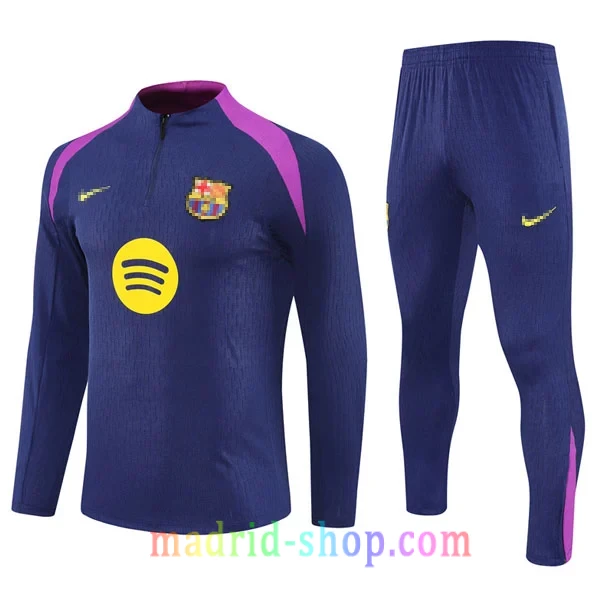 Sudadera de Entrenamiento Barcelona 2025-26 Niño Azul Marino y Amarillo