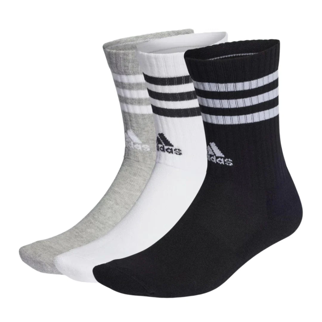CALCETINES ADIDAS A MEDIA PANTORRILLA ACOLCHADOS 3 TIRAS 3 PARES IC1323 - Imagen 2